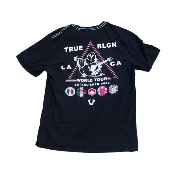 TRUE Religion T Shirt Buddha World Tour Large - Picture 1 of 13
